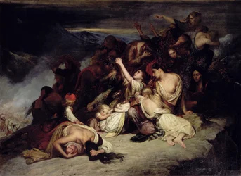 Les femmes désespérées de Rumili, voyant leurs maris vaincus par les troupes d